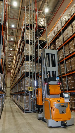 Net zoals in de Hoogbouw alles via de automatisch opslagkranen.