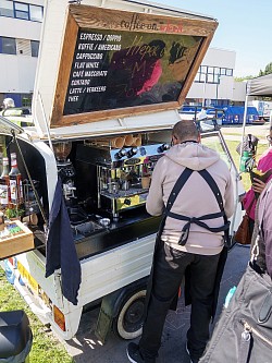 Koffie mobiel.